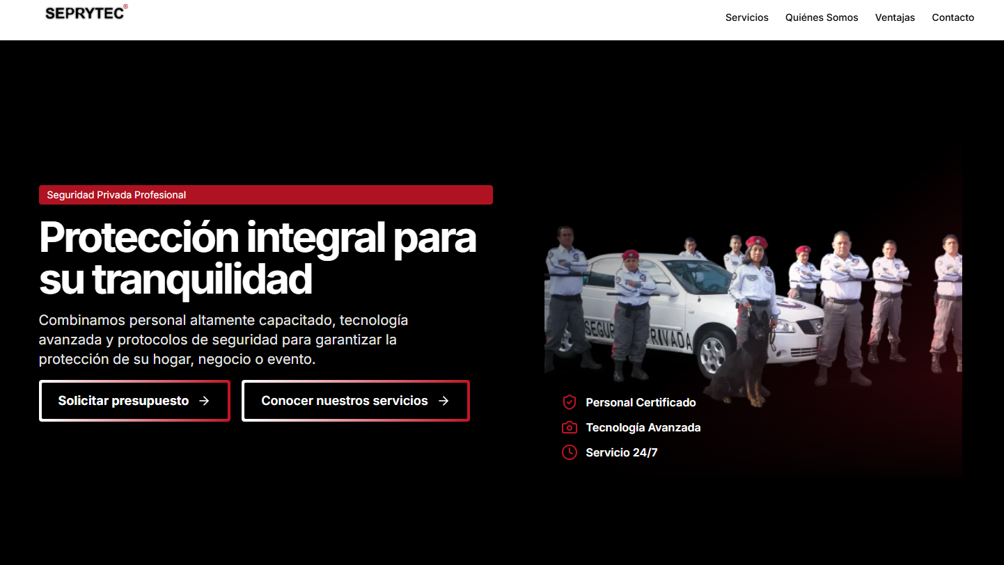 Sitio Web Corporativo Seprytec